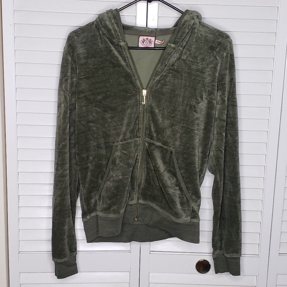 Juicy Couture Jackets & Blazers - Juicy Couture Velour Track Jacket Extra Large EUC